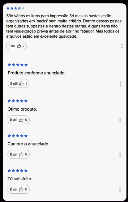 Avaliações marketplace